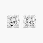 0.25 CTW Round Lab-Grown Diamond Stud Earrings in 14K Gold Over Sterling Silver (F Color, VS Clarity)