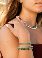 Natural Gemstone Necklace + 14k Gold Filled Toggle : Sedona