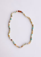 Natural Amazonite Gemstone || Beaded Necklace