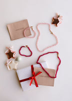 Natural Rose Quartz + 14k Gold Filled Toggle || Gemstone Necklace