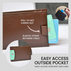 Avera Group Slim Genuine Leather Rfid Blocking Bifold Wallet With Money Clip