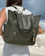 The Lillian Diaper Bag - Palmetto
