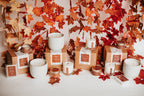Autumn Leaves Cement Candle