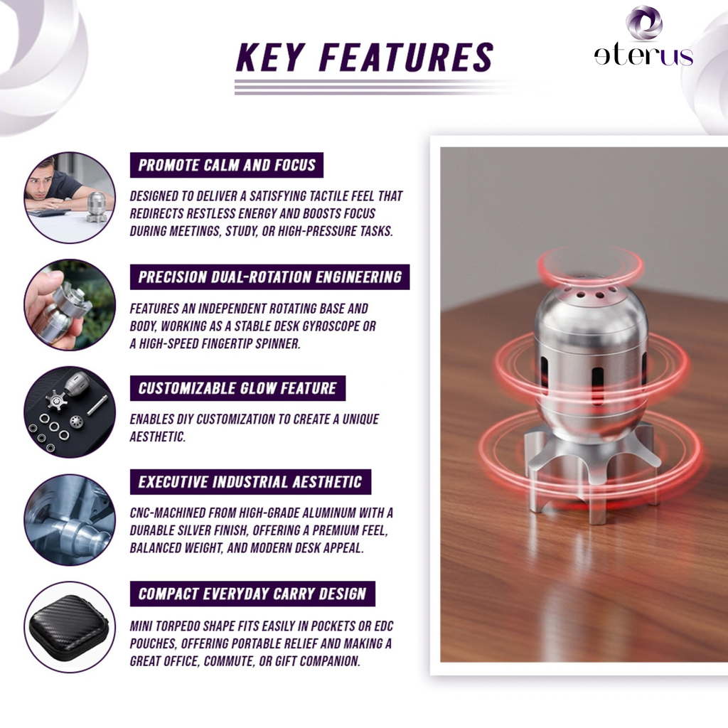 Metal Mini Torpedo Fidget Spinner