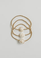 Dainty 14K Gold Filled + Sea Shell || Stretch Anklet or Bracelet