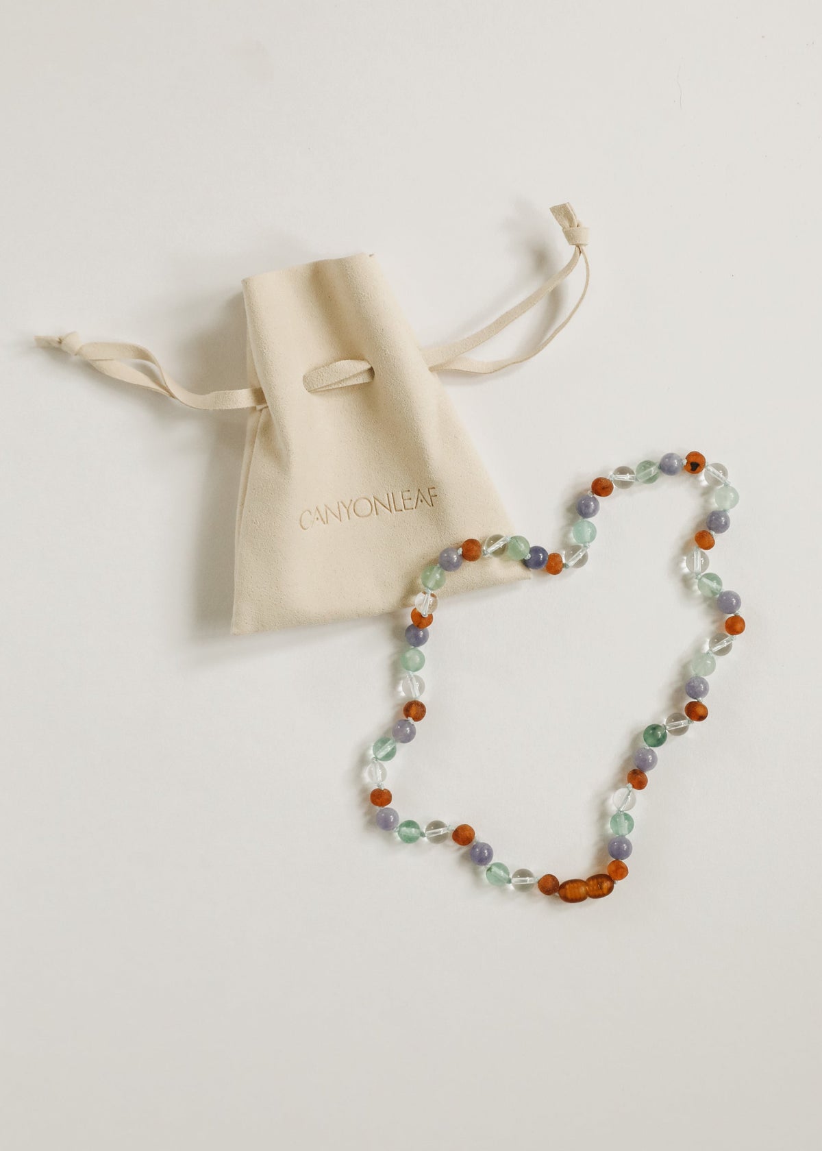 Baltic Sea Amber + Natural Gemstone || Beaded Necklace