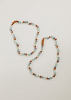 Baltic Sea Amber + Natural Gemstone || Beaded Necklace