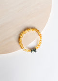 Raw Honey Baltic Amber + Raw Turquoise Jasper || Adult Bracelet
