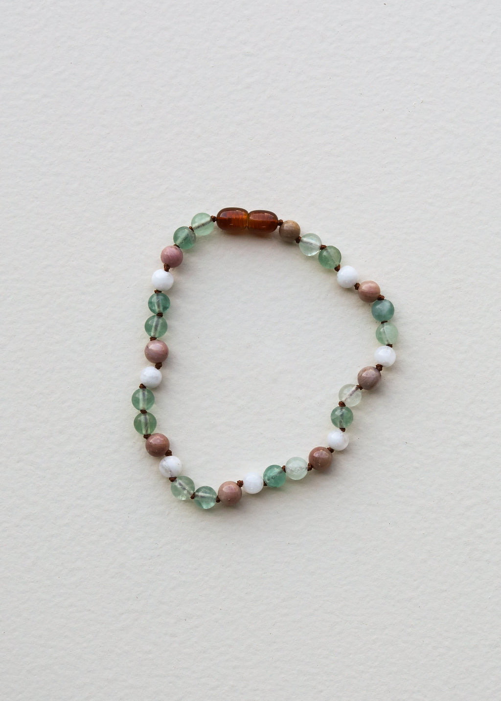 Fluorite + Moonstone + Rhodonite || Natural Gemstone Anklet or Bracelet