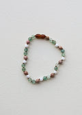 Fluorite + Moonstone + Rhodonite || Natural Gemstone Necklace