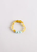 Raw Honey Baltic Amber + Amazonite || Anklet or Bracelet