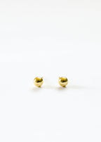 18K Gold Vermeil Ball Earrings || 6mm || Everyday + Simple Stud