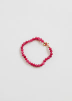 Pink Jade + 14k Gold Filled Toggle || Gemstone Bracelet or Anklet