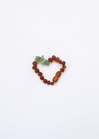 Raw Cognac Baltic Amber + Raw Aventurine || Anklet or Bracelet