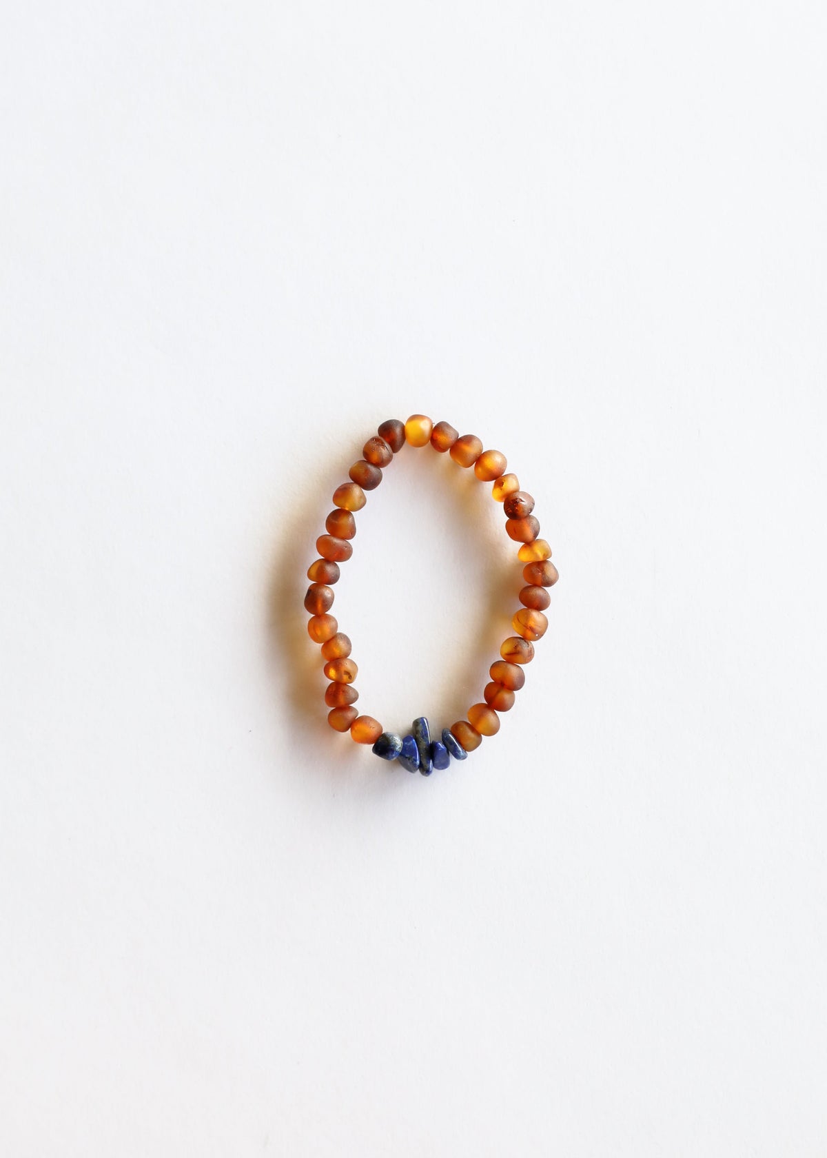 Raw Cognac Baltic Amber + Lapis Lazuli || Bracelet Set
