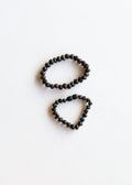 Raw Black Baltic Sea Amber || Bracelet Set