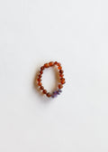Raw Cognac Baltic Amber + Raw Amethyst || Anklet or Bracelet