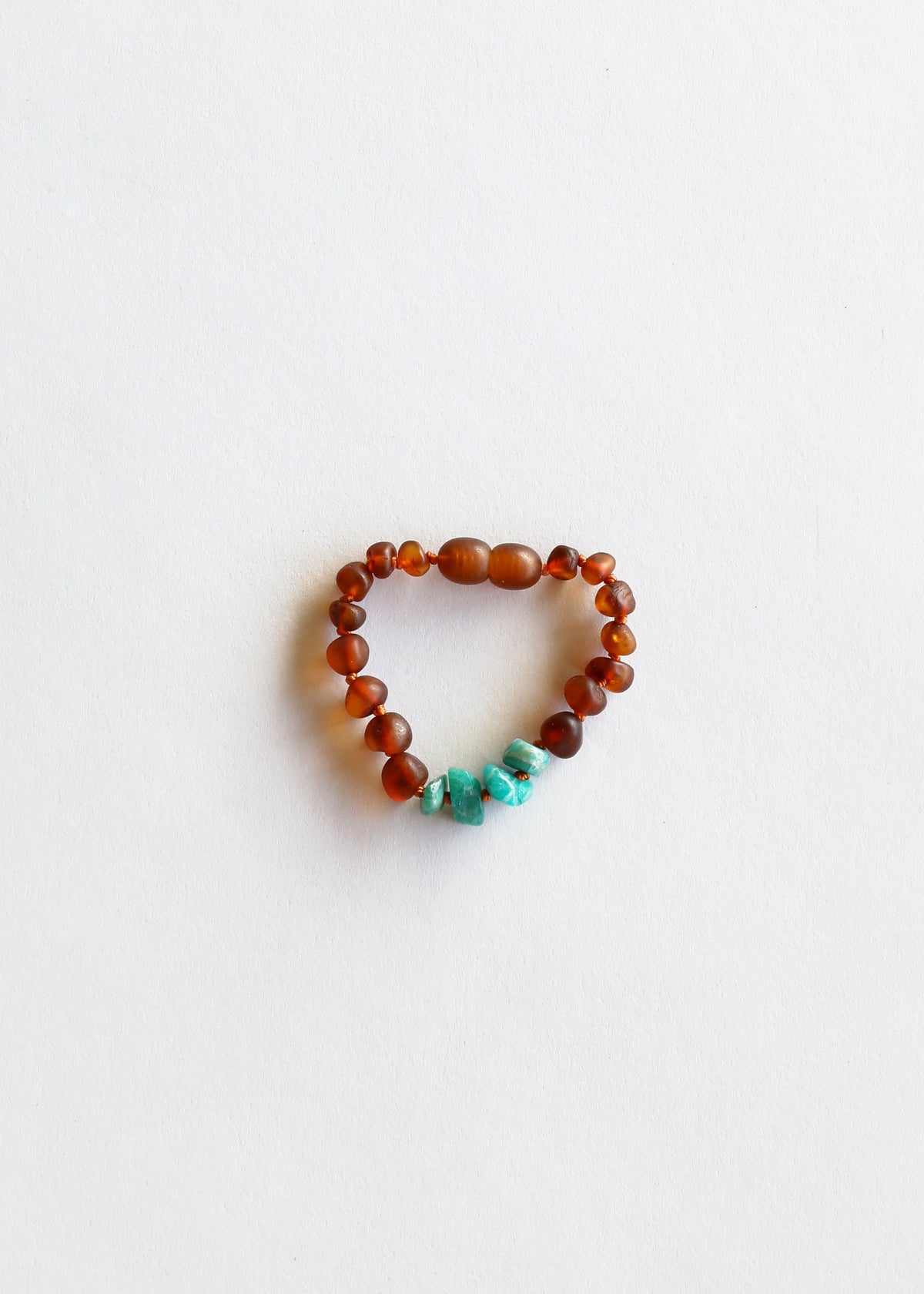 Raw Cognac Baltic Amber + Raw Amazonite || Anklet or Bracelet