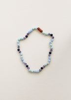 Amazonite + Amethyst + Aquamarine || Gemstone Necklace