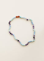 Amazonite + Amethyst + Aquamarine || Gemstone Necklace