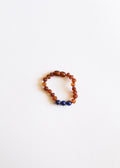 Raw Cognac Baltic Amber + Lapis Lazuli || Anklet or Bracelet