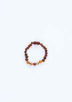 Raw Cognac Baltic Amber + Mookaite Jasper || Anklet or Bracelet