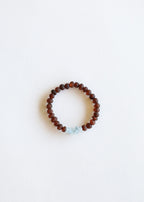 Raw Cognac Baltic Amber + Raw Aquamarine || Adult Bracelet