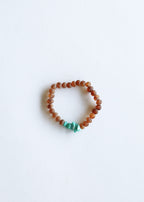 Raw Cognac Baltic Amber + Raw Amazonite || Adult Bracelet