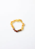 Raw Honey Baltic Amber + Mookaite Jasper || Anklet or Bracelet