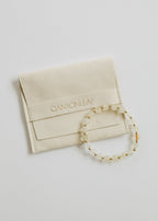 Citrine Gemstone + 14K Gold Filled Beaded Stretch Bracelet