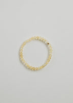 Dainty Citrine Gemstone + 14K Gold Filled || Beaded Stretch Bracelet