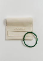 Dainty Green Jade + 14K Gold Filled || Beaded Stretch Bracelet