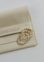 Sterling Silver + 14k Gold Filled || Beaded Stretch Ring