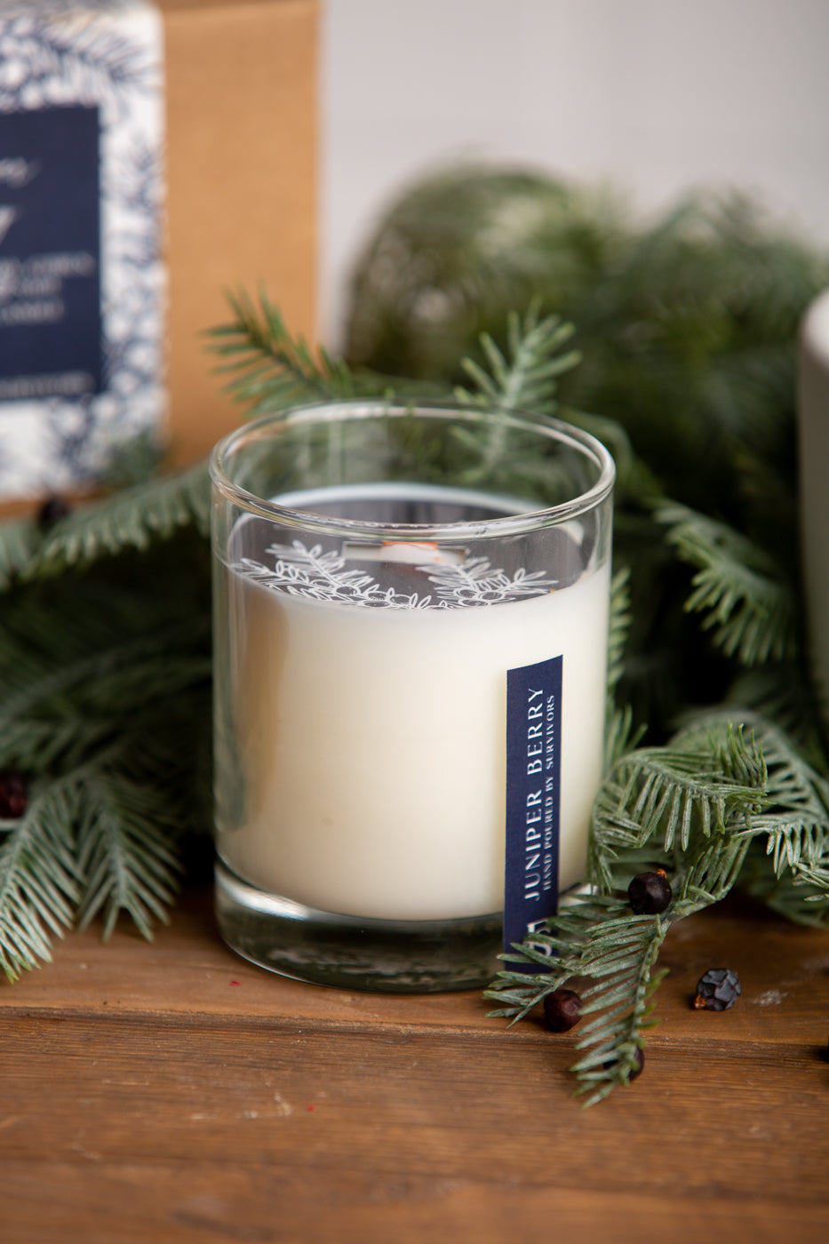 Juniper Berry Wooden Wick Candle