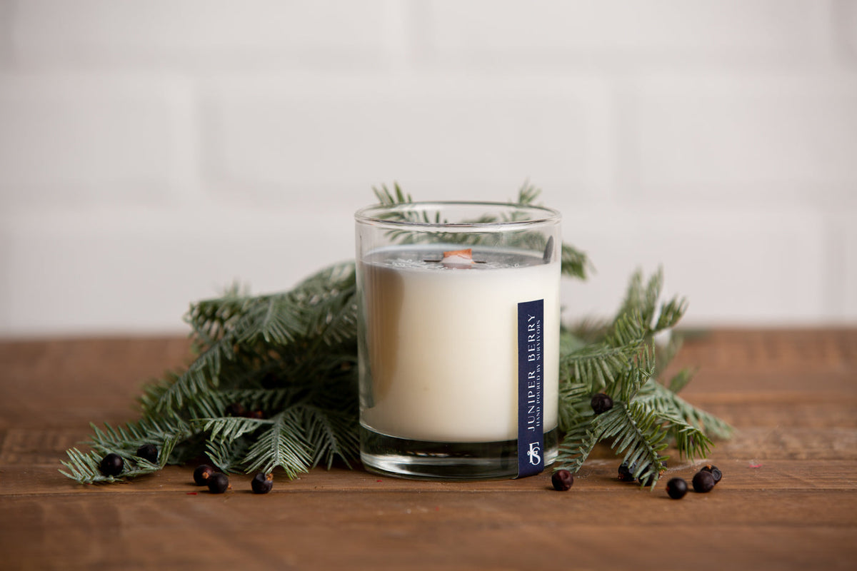 Juniper Berry Wooden Wick Candle