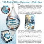 Happy Snowman Glass Ornament Set of 3 by D. Gelsinger - Christmas Santa Snowman Decor - 73743-S3-DG