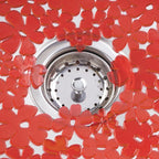 iDesign Blumz Floral Red Flexible Plastic Large Sink Protector Mat