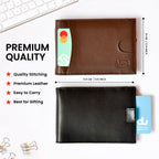 Avera Group Slim Genuine Leather Rfid Blocking Bifold Wallet With Money Clip