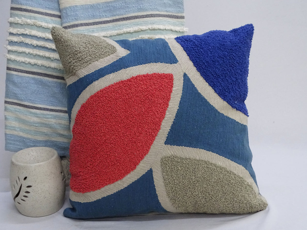 Embroidery Throw Pillow 20" X 20" Multi Color Insert Included