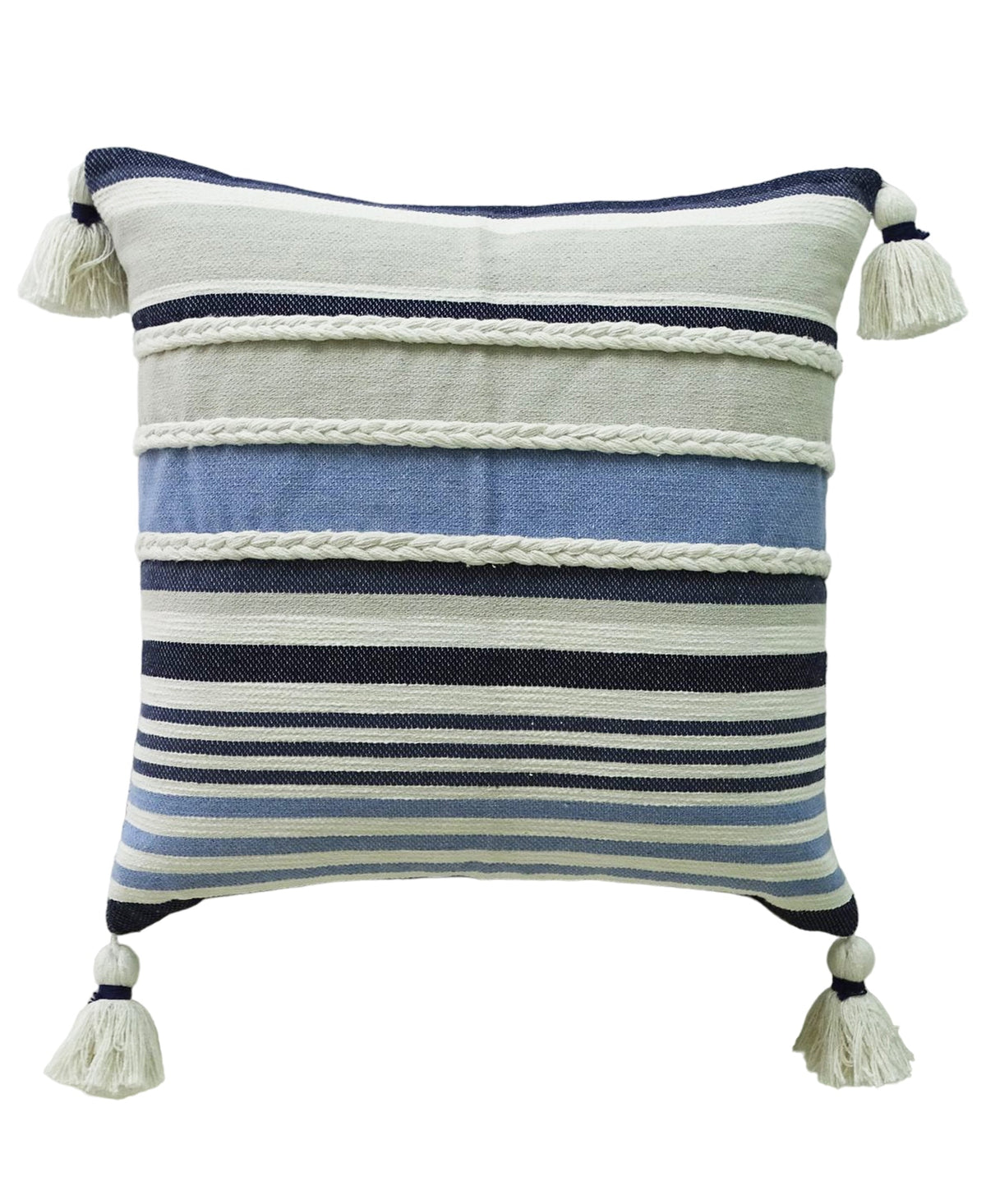 Pillow Handwoven braided Textured Stripe Decor