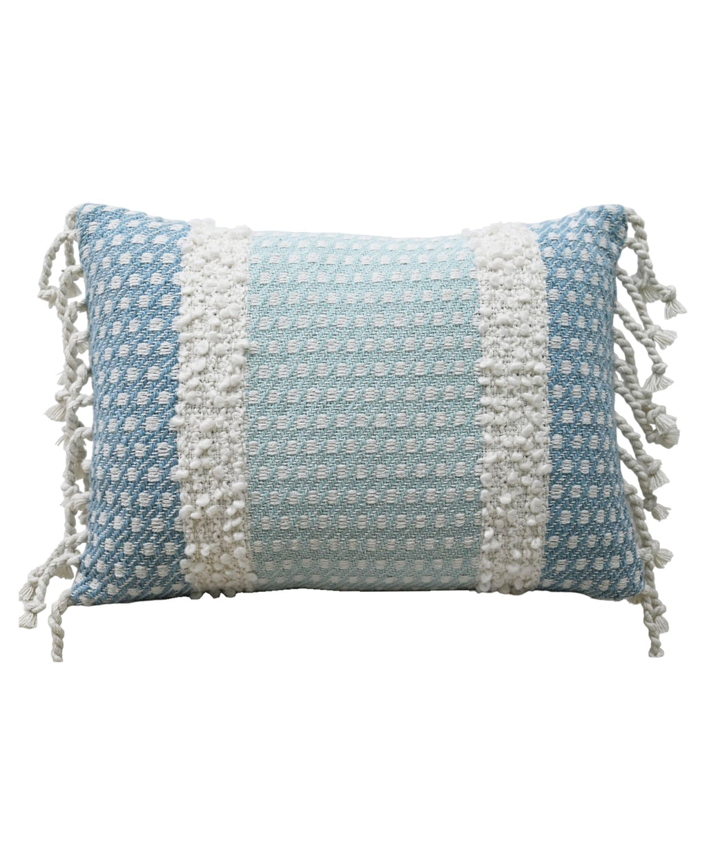 Handwoven Buttknot Edging Decorative Pillow, 14''X20''