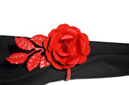 Vibhsa Red Rose Napkin Rings | Set of 4, Handcrafted