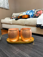 Vibhsa Hammered Moscow Mule Mugs, Set of 2