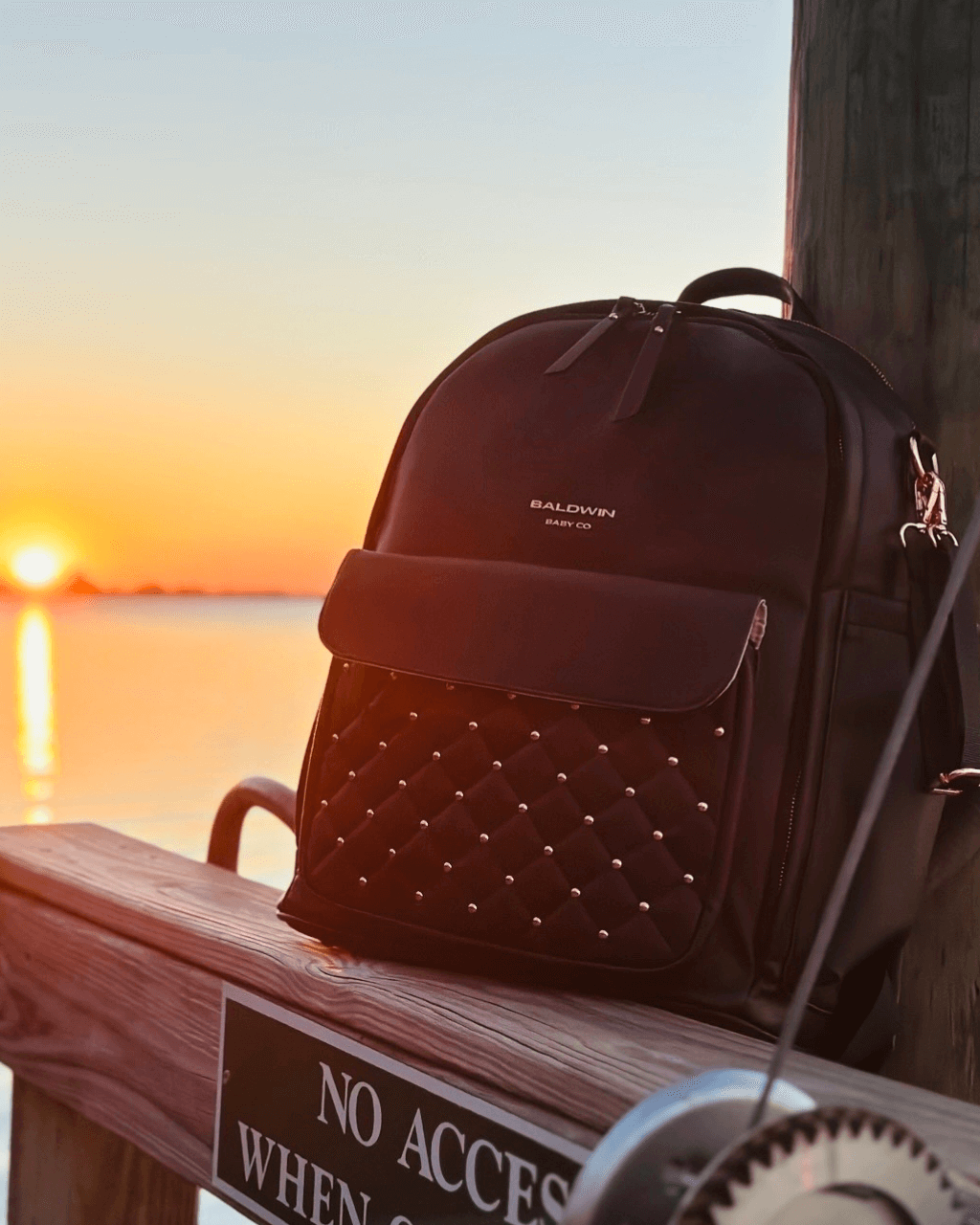 The Daphne Diaper Bag - Onyx