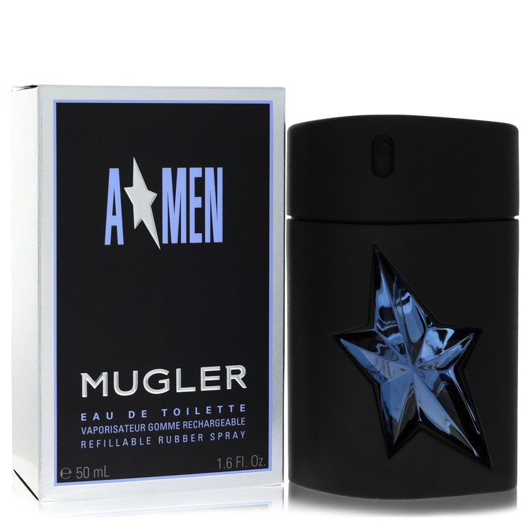 Angel by Thierry Mugler Eau De Toilette Spray Refillable (Rubber Flask) 1.7 oz for Men
