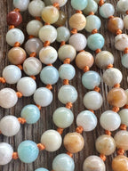Natural Amazonite Gemstone || Beaded Necklace