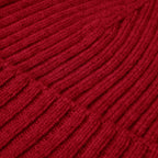 Milano (red) - Italian 100% cashmere ribbed beanie (unisex)