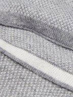Riccardo (grey & white) - Italian 100% cashmere scarf with pattern