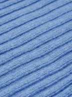 Napoli (light blue) - Italian 100% cashmere ribbed scarf (unisex)