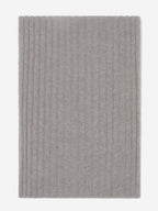 Napoli (light grey) - Italian 100% cashmere ribbed scarf (unisex)